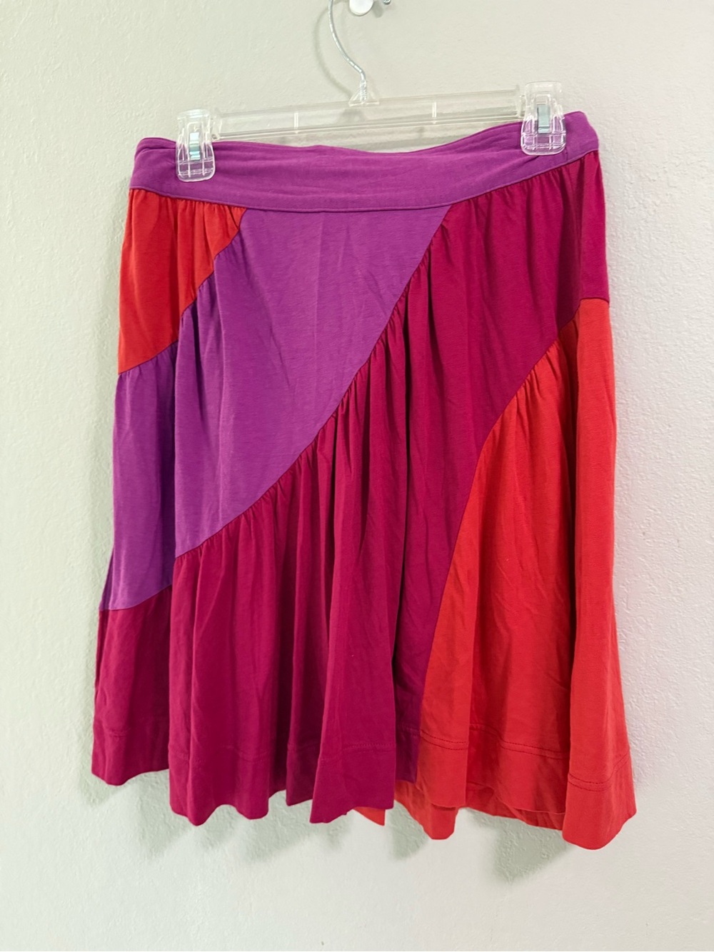 Marc By Marc Jacobs Colorblock Circle Skirt in Purple, Fuchsia & Red